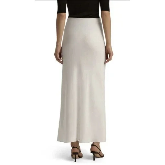 Favorite Daughter The Favorite Ivory Satin Maxi Mini Skirt Size Medium FLAW - Picture 3 of 13